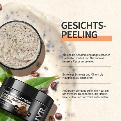 Männer Gesicht Körper Peeling JVR Kaffee Hautunreinheiten Reduzierung 120ml