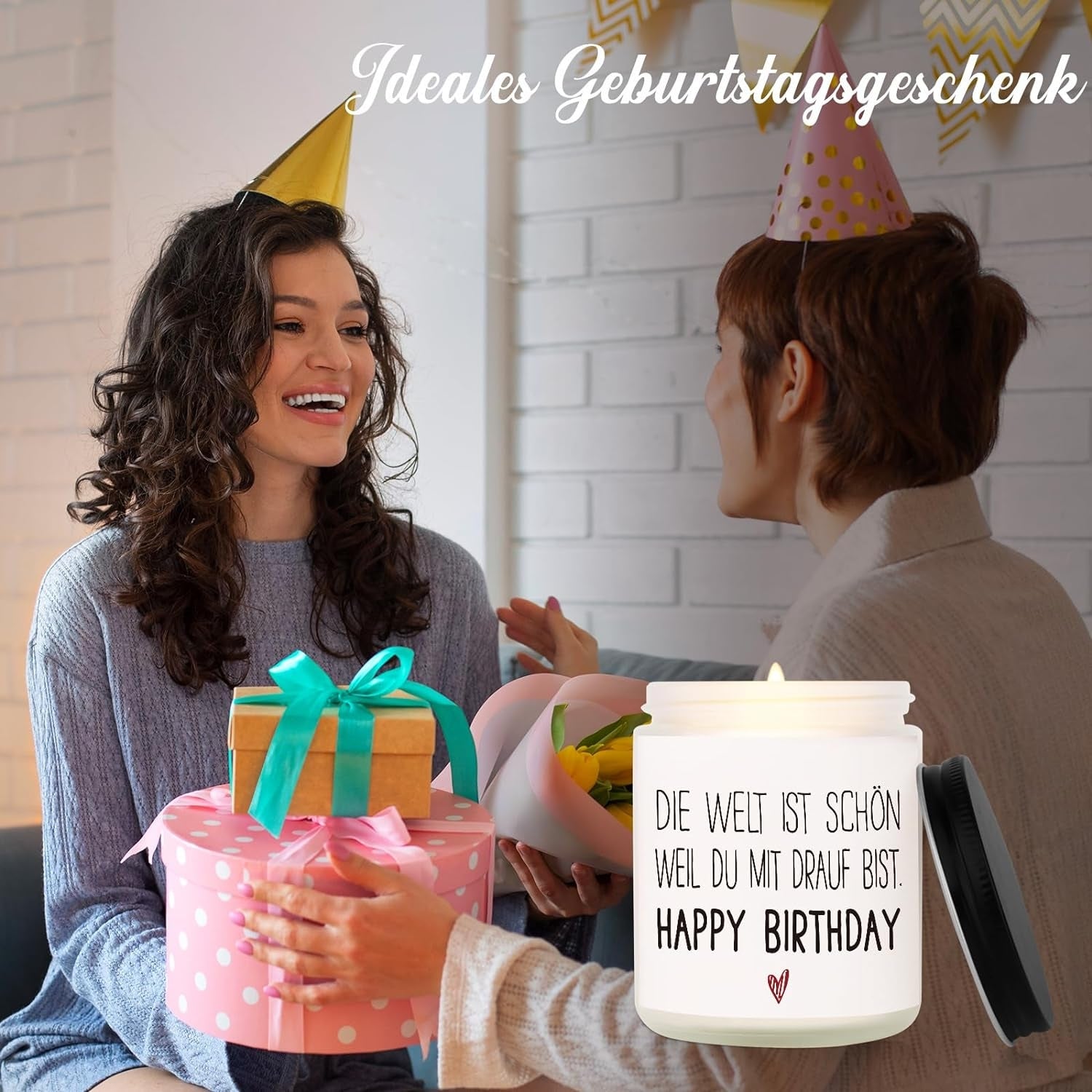 Duftkerze mit Spruch Geburtstagsgeschenk für Freundin 198g