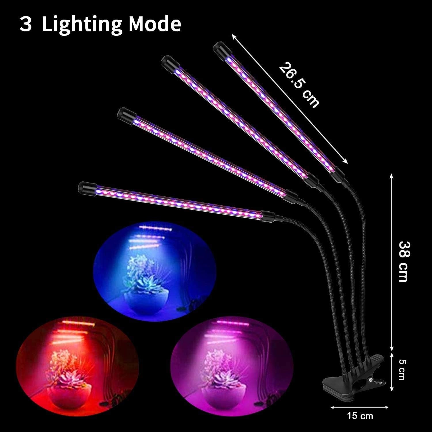 SCHWABENGRÜN Pflanzenlampe LED Grow Lampe Vollspektrum