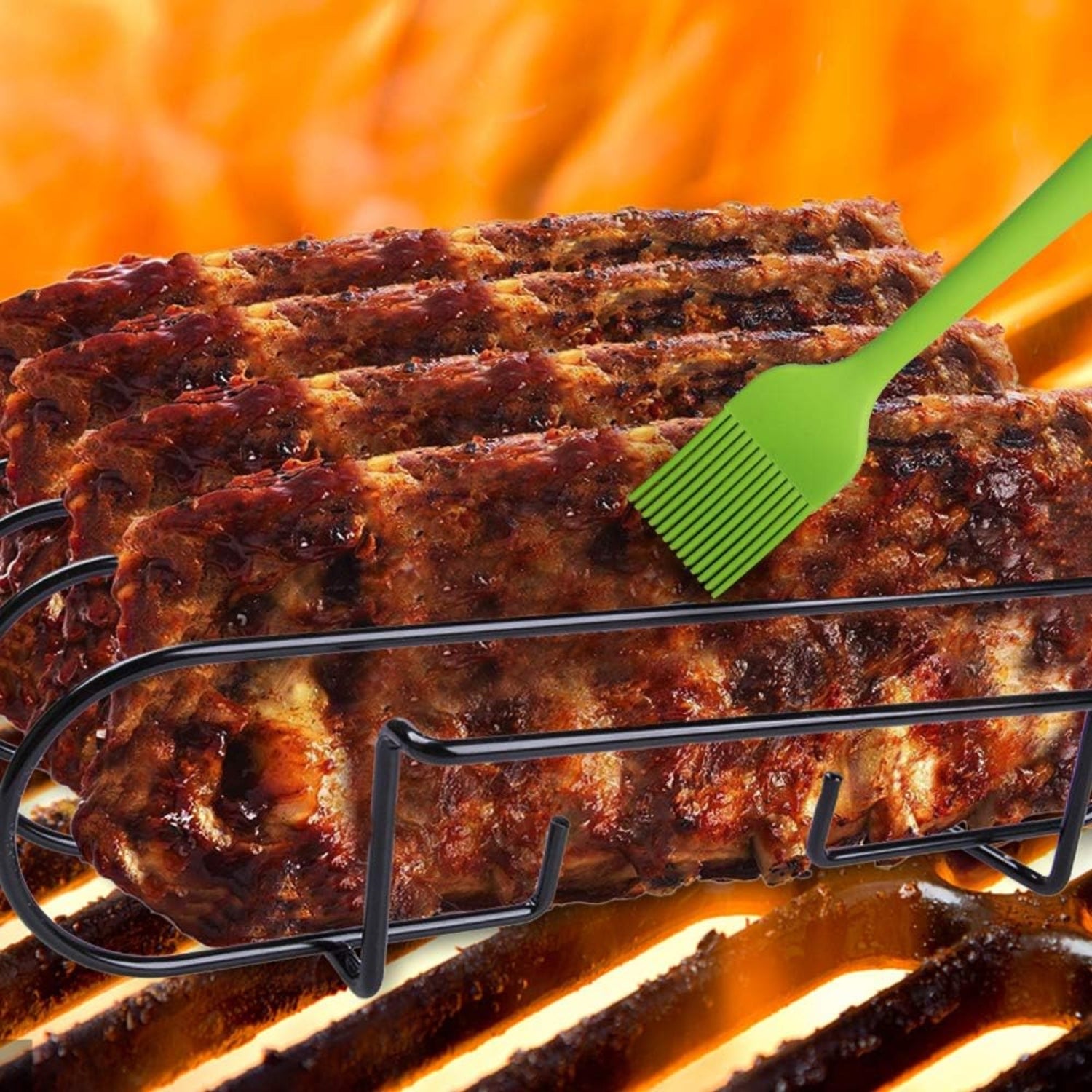 Grill Zubehör Sparerib Halter Rippchen halter Lammkoteletts