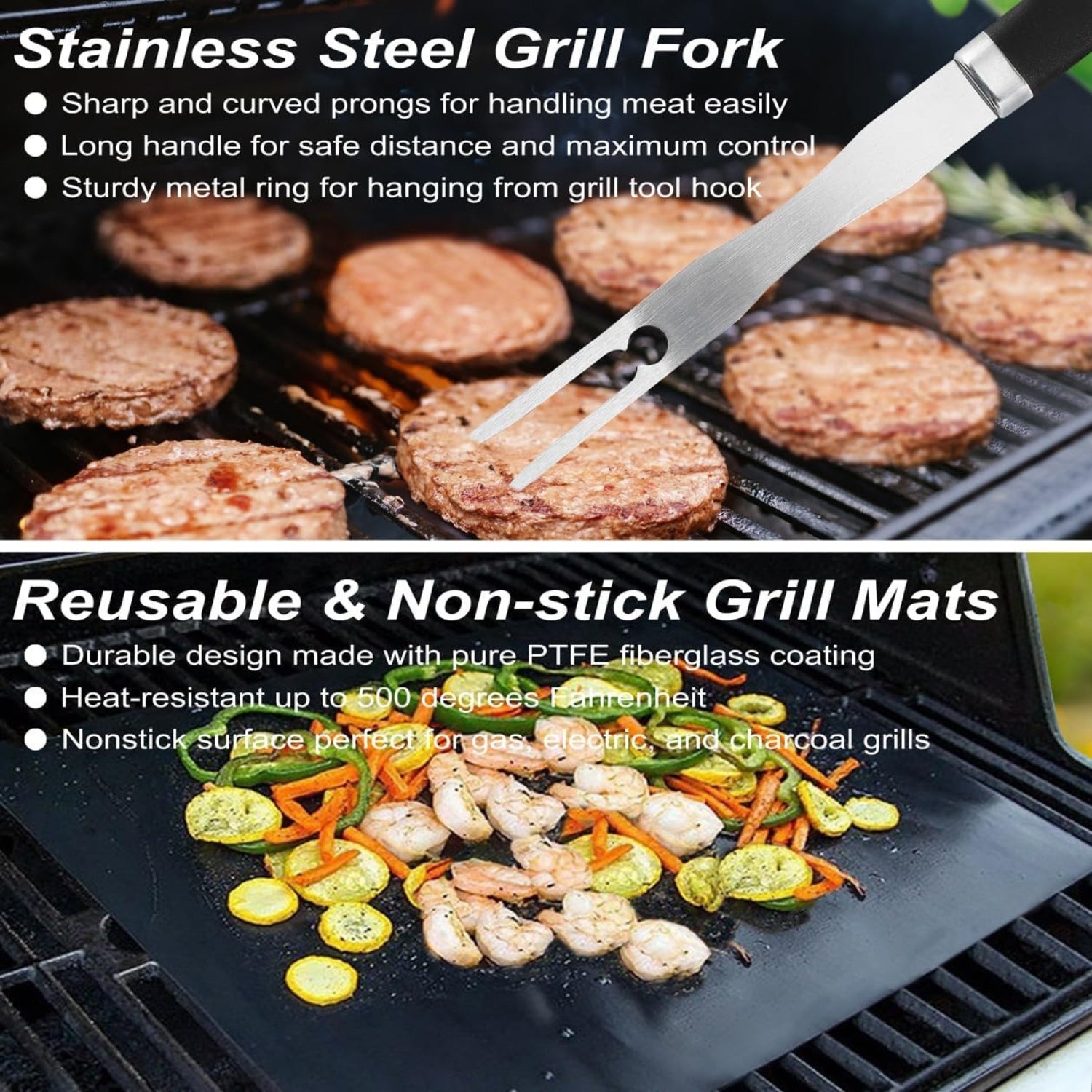 Grillbesteck Set 21 Teilig im Koffer Geschenke für Männer