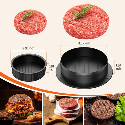 4 in 1 Burgerpresse Hamburgerpresse Set mit Wachspapier