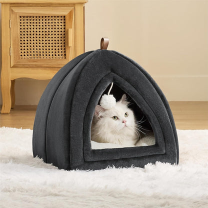 Katzenhöhle große Katzen Katzenbett mit waschbarem Kissen