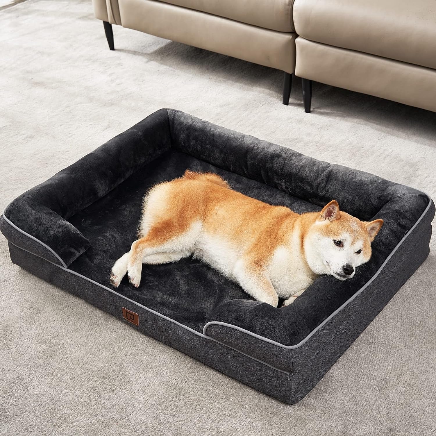Hochwertiges Orthopädisches Hundebett Grosse Hunde Waschbar