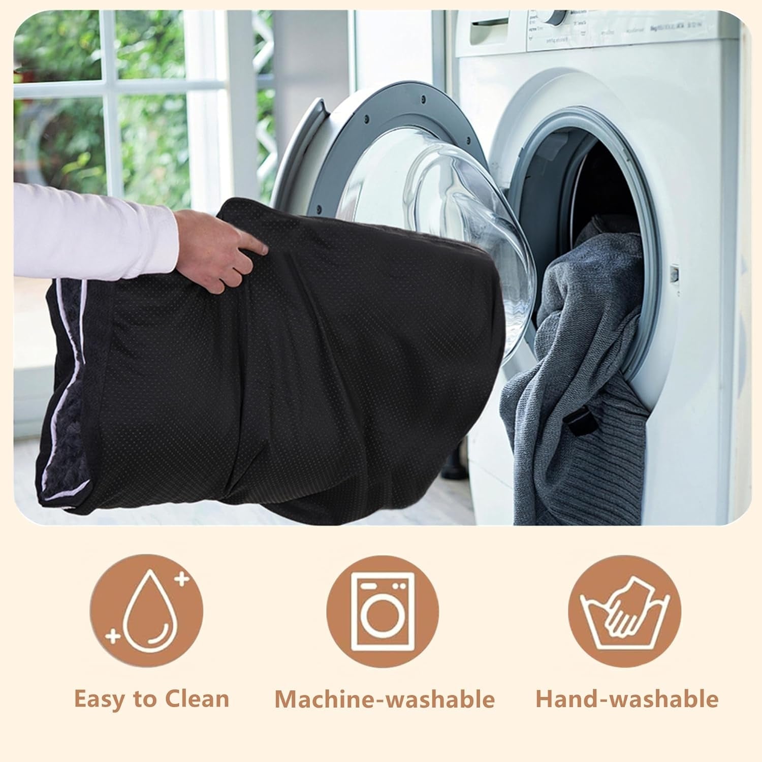 Hundematte für große Hunde 105cm Hundebett waschbar Grau