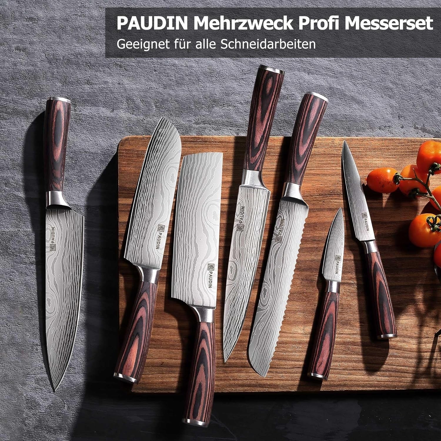 XL Premium Messerset 7-teilig Profi Kochmesser Küchenmesser