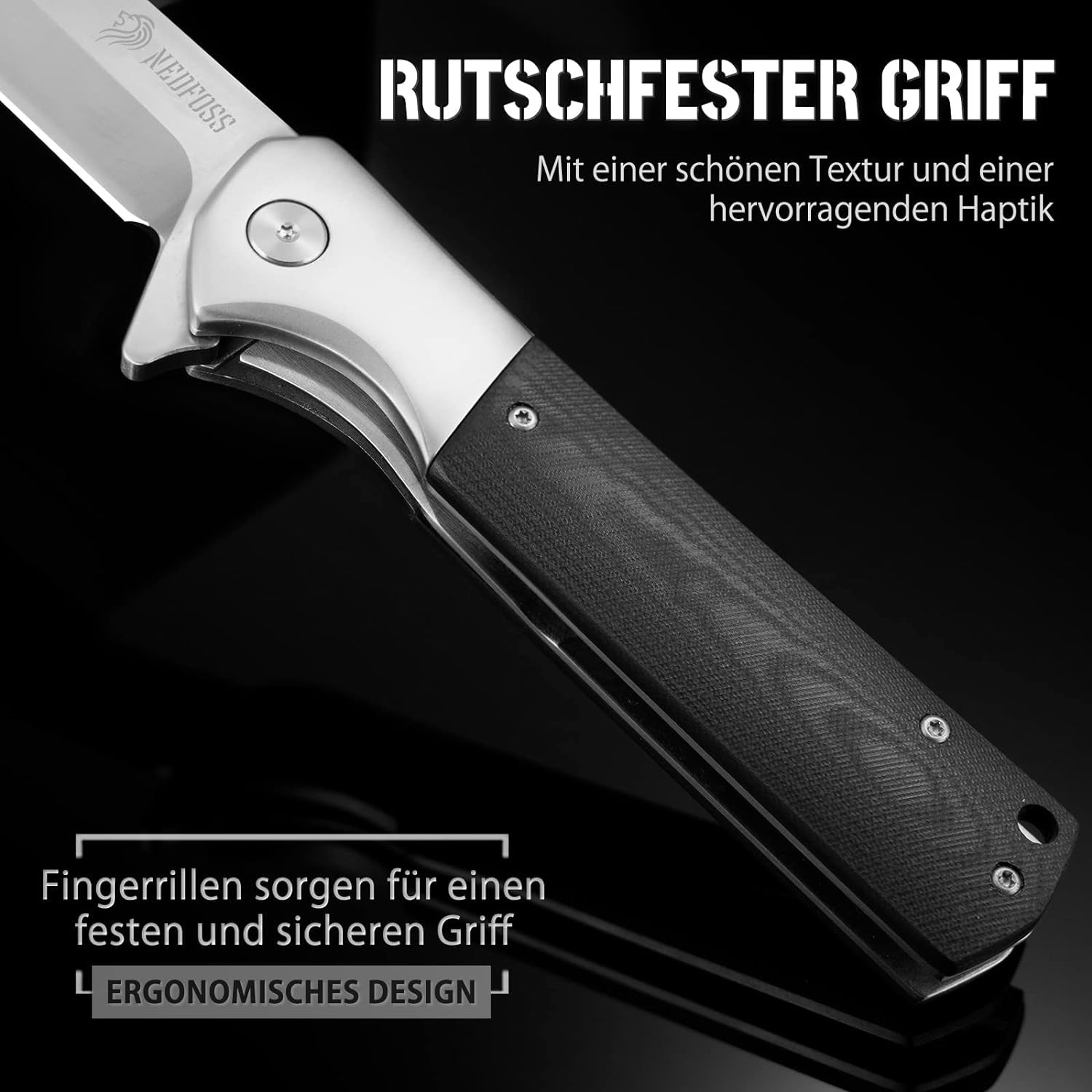 Premium Taschenmesser Klappmesser 23,5cm Einhandmesser