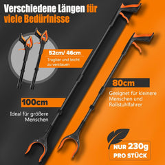 2 Stück Müllzange Greifzange 100x 80 cm Faltbare Müllgreifer