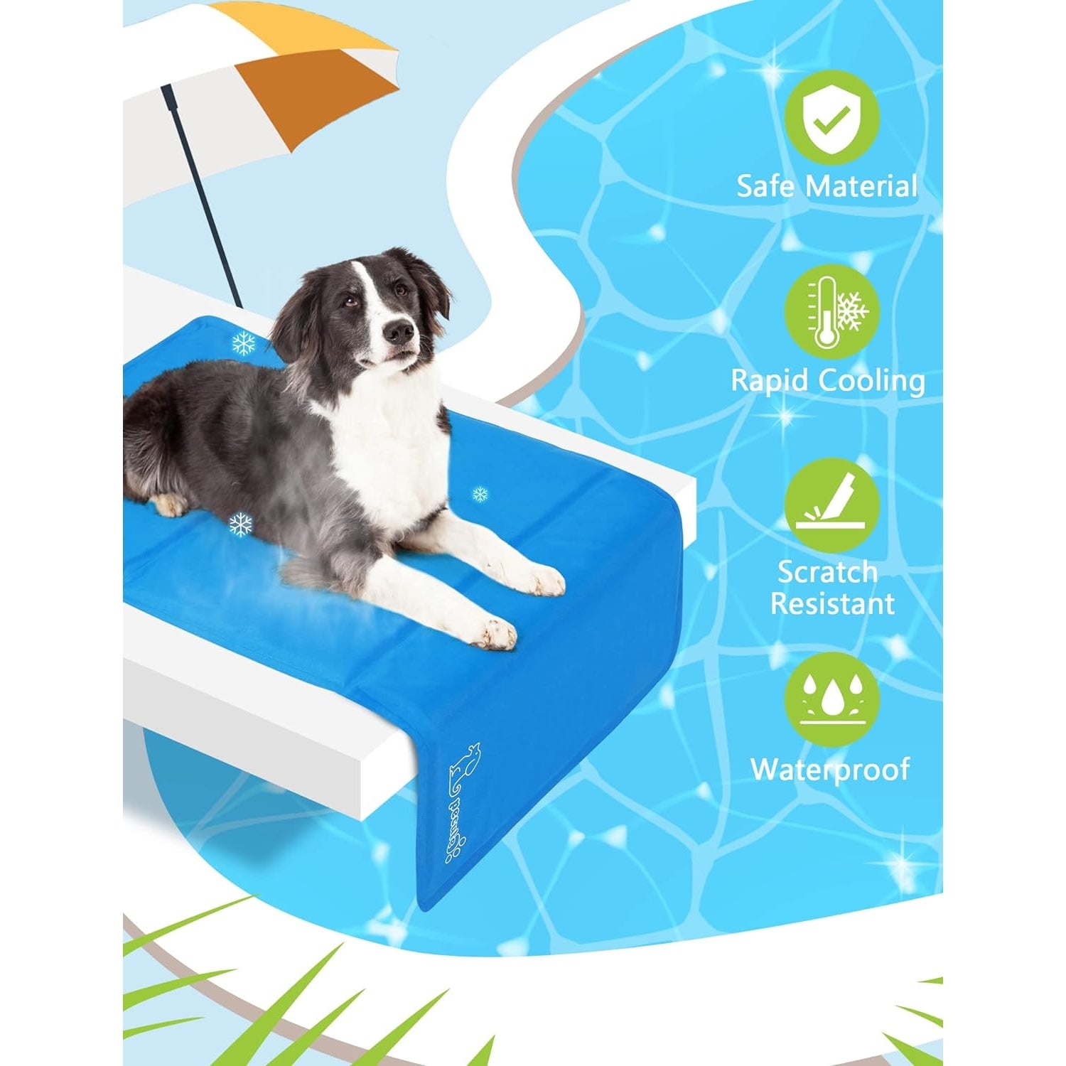 Kühlmatte Hund 90x50cm Kühl Hundedecke kühlmatte katze