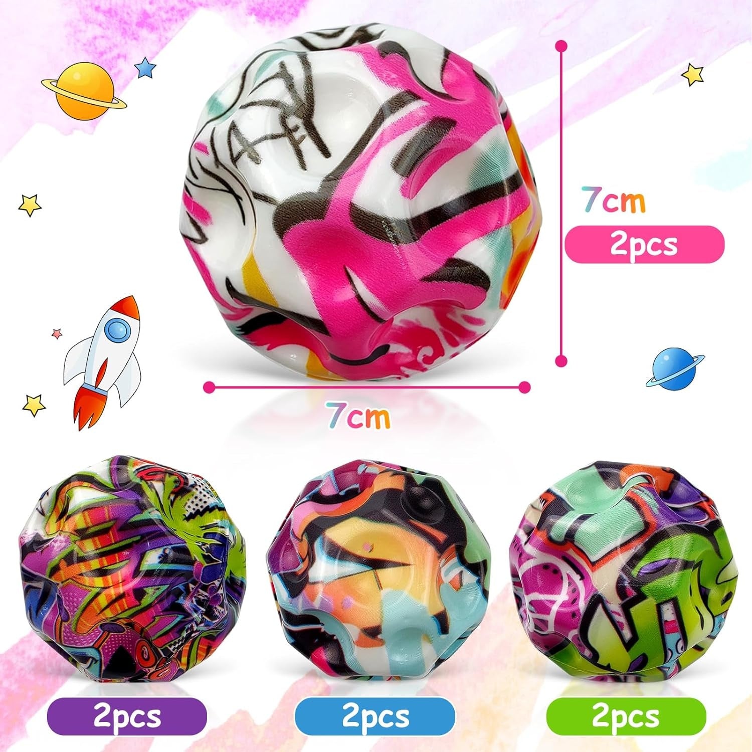 Astro Jump Ball Outdoor Spielzeug 8 Stück Bounce Hole Ball