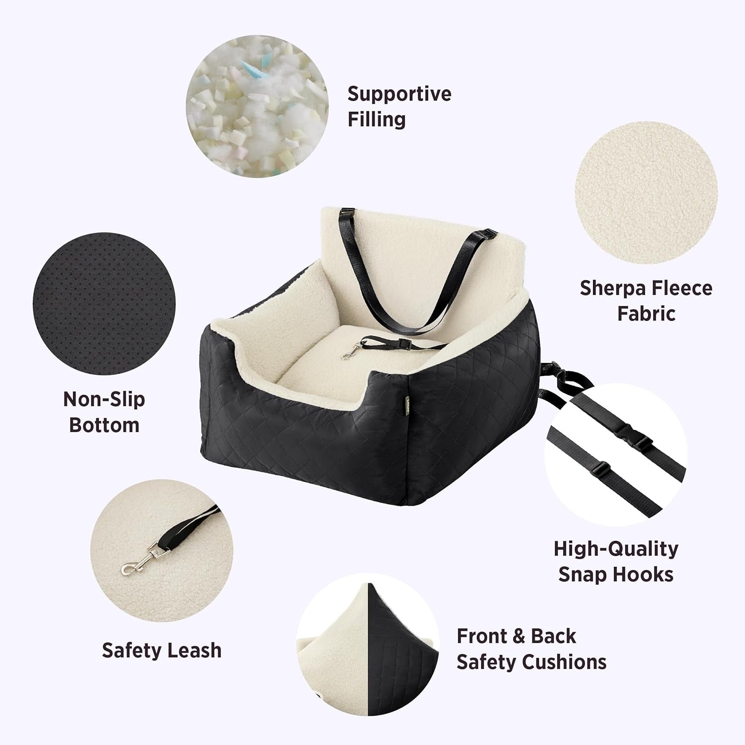 Hundesitz Auto Kleine Hunde Wasserdichter Hundesitz schwarz