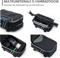 Fahrrad Gepäckträgertasche 7L wasserdicht reflektierend Tragetasche