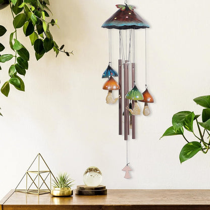Windspiel für Gartendekoration Pilz-Windspiel für Gartenterrasse und Heimdekoration Innen- und Außendekorationen Elegantes Design Einzigartig