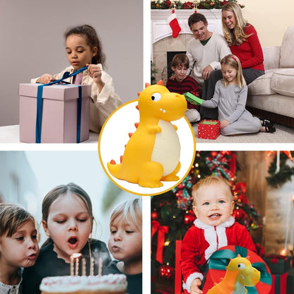 Dinosaurier Spardose für Kinder Gelb Sparschwein PVC Sicher Spielzeug Geschenk