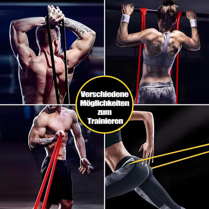 Fitnessbänder Set Terrabänder Resistance Bands Set Fitnessbänder mit 3 Widerstandsstufen mit Türanker Griffen Schutzhülle Tragetasche Home gym