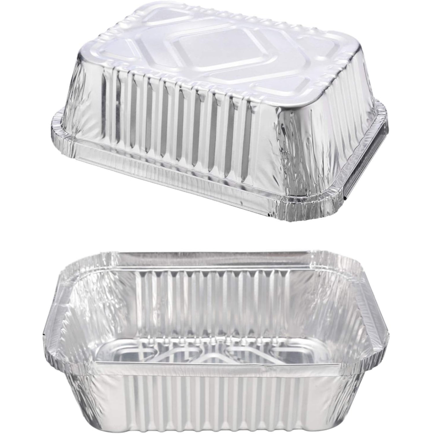 Grill Aluschalen Tropfschalen Grillschale Auflaufform 25 Stück Einweg Schalen aus Aluminiumfolie Behälter 15x12x5cm 400ml ohne Deckel