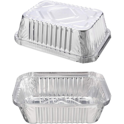 Grill Aluschalen Tropfschalen Grillschale Auflaufform 25 Stück Einweg Schalen aus Aluminiumfolie Behälter 15x12x5cm 400ml ohne Deckel