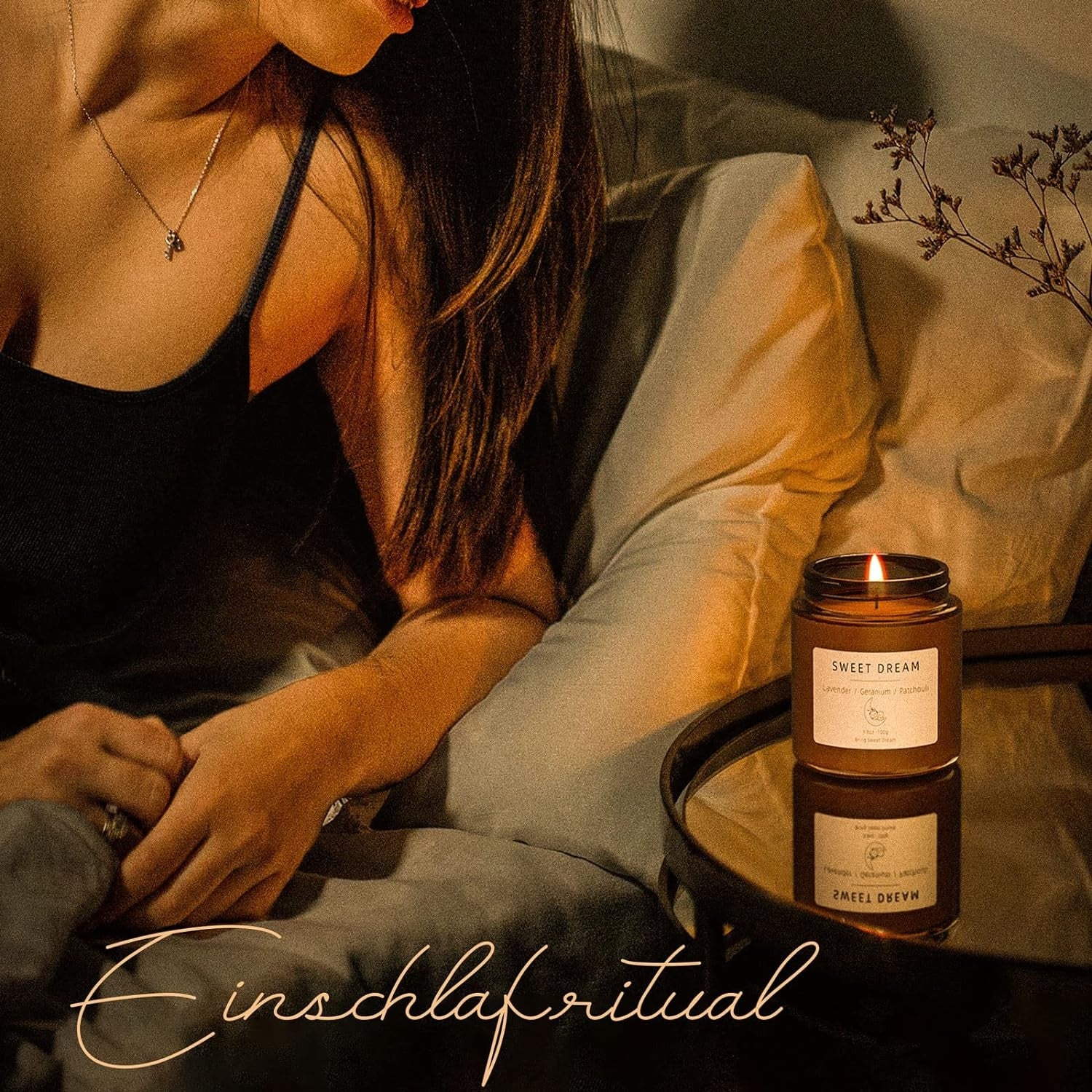 Premium Duftkerzen Geschenke für Frauen Schlafkerzen Geschenkset 3 Stück Lavendel Duft Valentinstag Geschenke für Sie weihnachtsgeschenke für frauen