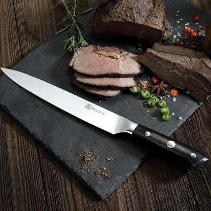 Küchenmesserset 2tlg Messerset mit Fleischmesser 20 cm Fleischgabel 18 cm Ultra Scharfes Tranchierbesteck Grill Besteck aus deutschem Edelstahl