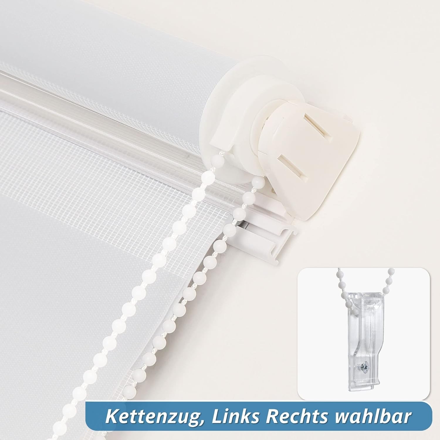 Rollos ohne Bohren Plissee Verdunkelung Doppelrollo Klemmfix ohne Bohren für Fenster lichtdurchlässig und verdunkelnd Wandmontage Sichtschutz 40x130cm