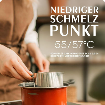 Premium Bio Sojawachs für Kerzen Natürlich Kerzenwachs für die Kerzenherstellung ohne Zusatzstoffe Harmlos und Rein 1kg kerzenwachs zum gießen