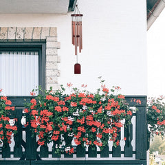 Windspiele Garten 6 Aluminium Röhren Roségold Melodische Töne Dekor