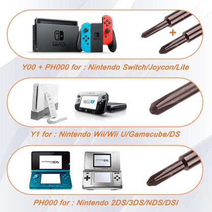 Schraubendreher Set für Nintendo Switch 6Pcs Reparatur Werkzeug Kit mit Triwing Y00 Y1 Phillips PH000 Pinzette Switch Lite Joycon Controller Wii