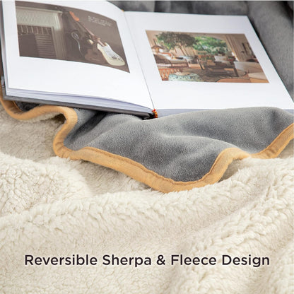 Wasserdichte Hundedecke Outdoor Hundedecke Grosse Hunde 100x120cm Outdoor waschbar Hundedecke Sofaschutz aus Sherpa Fleece Katzendecke weich grau