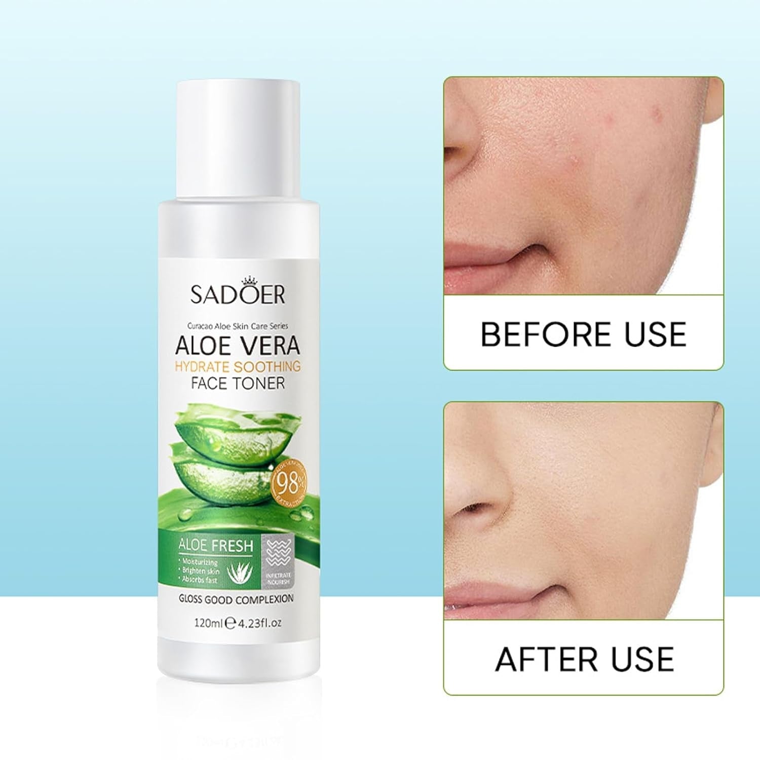 Aloe Vera Hautpflege Set 8tlg Geschenke für Frauen Sanfte Reinigung Pflege