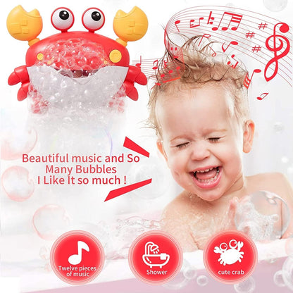 Baby Badewannenspielzeug Krabbe Badespielzeug Bubble Mit Musik ab 1 2 3 4 Jahr Wasserspielzeug Kinder Geschenke für Jungen und Mädchen