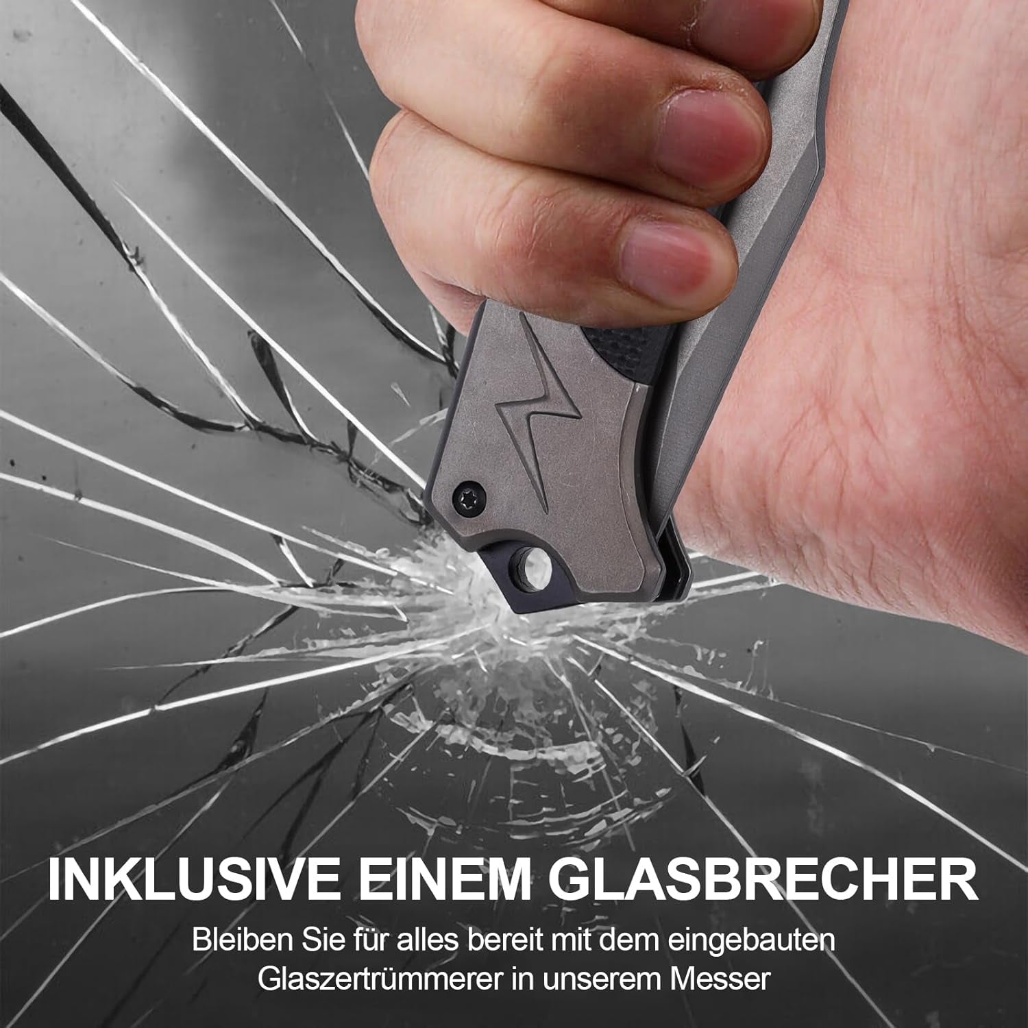 Taschenmesser Klappmesser Edelstahl Tragbares Outdoor Messer rutschfeste EDC Einhandmesser Survival Messer mit Liner-Lock Taschenclip Männer Geschenk