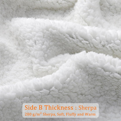 Kuscheldecke Kinder Bettdecke Kuscheldecke Flauschig FleeceDecke 550GSM Dicke Plüsch Sofadecke 230x240cm Wohndecke Weich Sherpa Wolldecke Lebensdecke