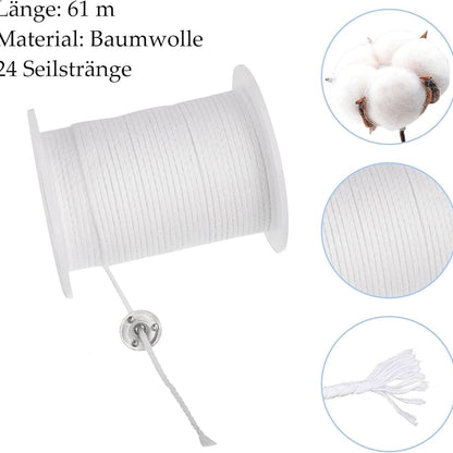 Kerzen Selber Machen Set Geschenke für Frauen 500g Wachs 61m Docht 5 Farben Dochthalter Schmelztopf Kerzenherstellung DIY Kit