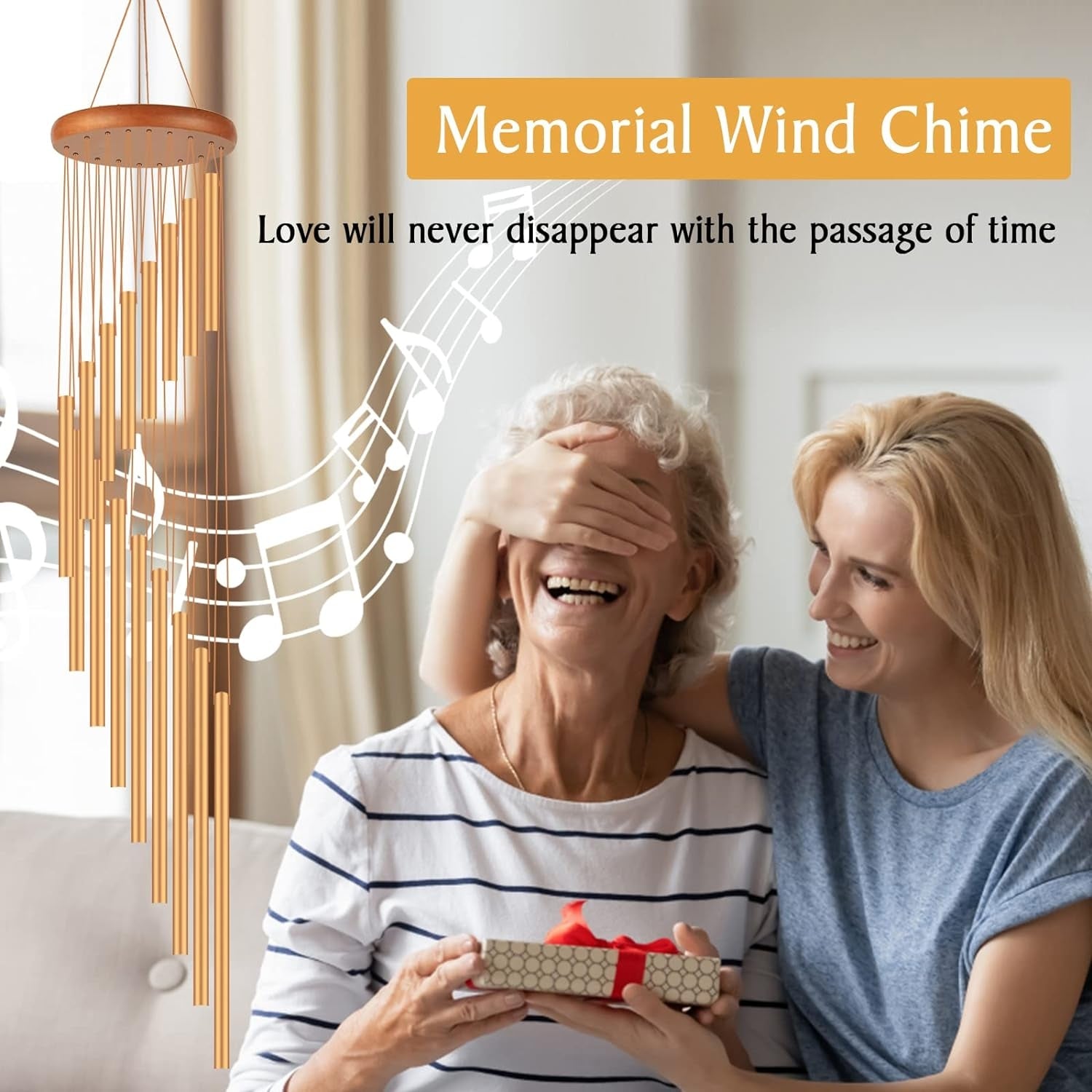 Großes Windspiel 18 Aluminiumrohre 96cm Tiefklang Garten Memorial Dekor