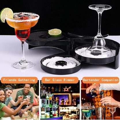 3 in 1 Bar Glas Rimmer für Margarita und Cocktail Barkeeper Tool Salt Box Spice Container Salz Rimmer Cocktail Zubehör Bar Zubehör