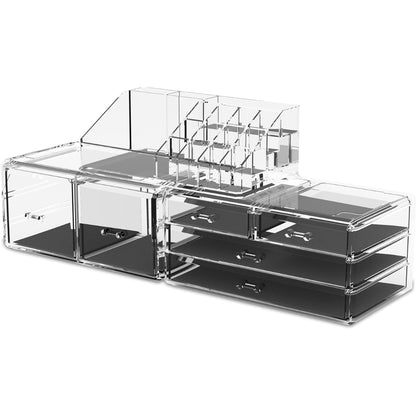Makeup Organizer Transparent 6 Schubladen 16 Fächer Stilvoll Groß