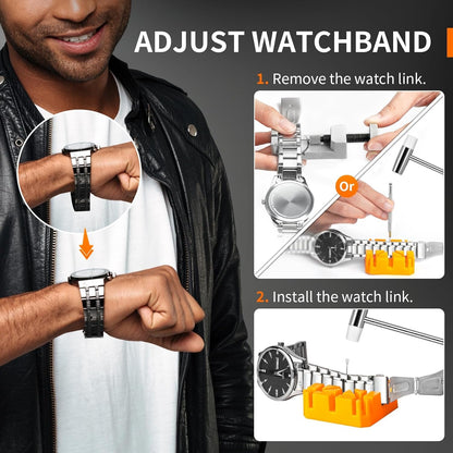 Uhrenarmband Werkzeug Reparatur Set Uhrenwerkzeuge Uhr Batteriewechsel Uhrenarmband Kürzen Werkzeug Uhrmacherwerkzeug Stiftausdruck Schraubendreh
