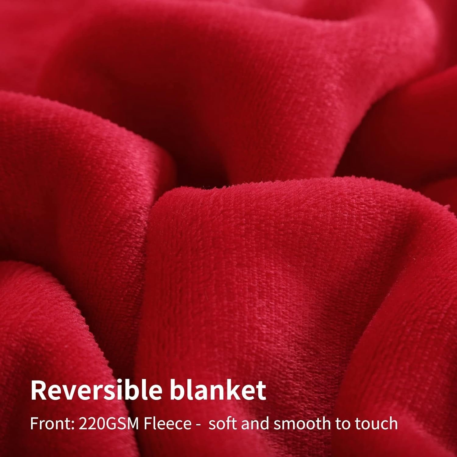 Kuscheldecke Flauschig Dicke Sherpa Decke Rot 150x200cm Extra Warm Winter Sofadecke Couchdecke