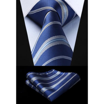 XXL Krawattenset 5 Krawatten in Box Herren Krawatten Set Los 5 Stück Krawatte mit Einstecktuch Klassisch Hochzeit Seidenkrawatte Einstecktuch