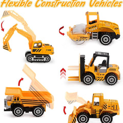 Baustellenfahrzeuge Spielzeugautos Set Metall Bagger Bulldozer Geschenke Kinder