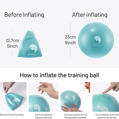 Gymnastikball Klein 23 cm Pilates Ball Aufblasbar Soft Yoga Ball für Senioren Therapie Fitness und Balance Training Zuhause