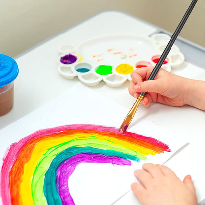 20er Pinselset Acrylfarben Kleine Pinsel 10 Größen für Künstler Schwarz
