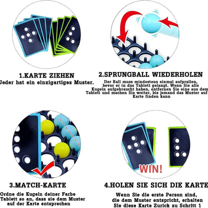 Gesellschaftsspiele für 2-4 Spieler Outdoor Spielzeug Bounce Off Party Game Jumping Ball Abprallen 4 Gewinnt Bouncing Ball Spiel Desktop Bouncing