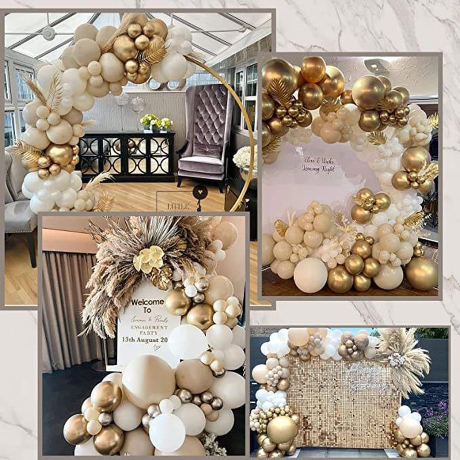 Luftballons Geburtstag Ballon Girlande Gold 185 Stück Ballons Girlande Sandfarbe Luftballon Set Girlande für Hochzeit Geburtstag Party Dekoration