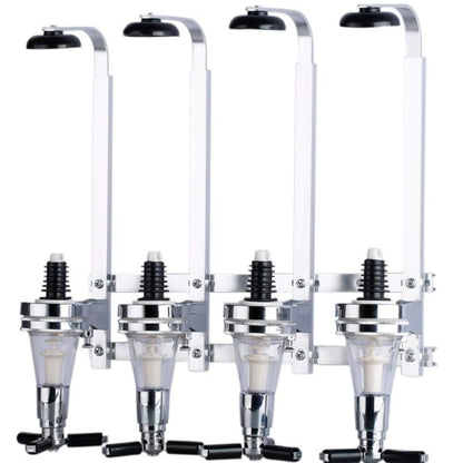 Flaschenhalter Wand und Dosierer Baroptik für Homebar Optik Spender für Spirituosen Bar Butler Getränkespender für Home Pub 4 Fach Ausgezeichnet