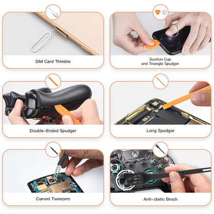 33Pcs Feinmechaniker Schraubendreher Set Mini Werkzeug Kit mit Torx Triwing Y00 Stern P2 P5 für Switch PS4 Laptop Xbox Brillen Uhren