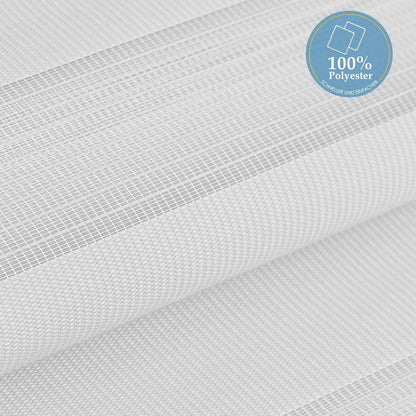 Doppelrollo Klemmfix ohne Bohren Duo Rollos für Fenster Tür mit Bohren weiß 45x150cm Sonnenschutz Klemmrollo Fensterrollo Zebrarollo Seitenzugrollo