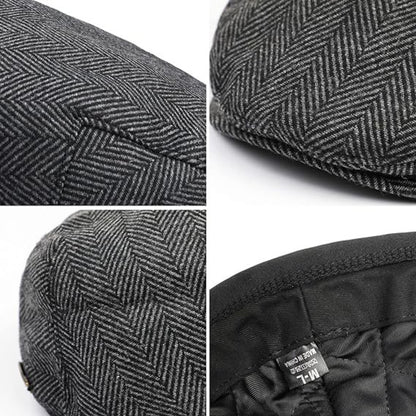 Barett Cap Herren Schiebermütze Schirmmütze Gatsby Schirmmütze Newsboy Flat Cap Baskenmütze 1920 Stil Gatsby Kostüm Accessoires Grau  ca. 59 - 63cm