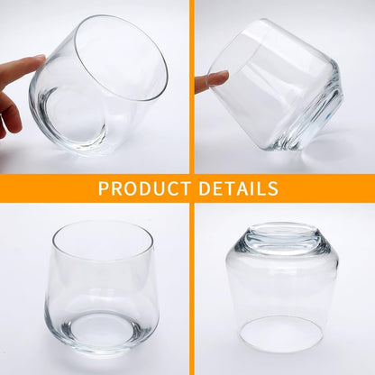 Trinkgläser Set 6x 410ml Kristallglas für Wasser und Drinks Stabil und Elegantes Design Spülmaschinenfest Verstärkter Rand longdrinkgläser