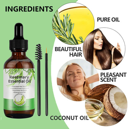 Rosmarinöl Haare 3x60ml Haarwachstum Hautpflege Ätherisches Öl gegen Haarausfall